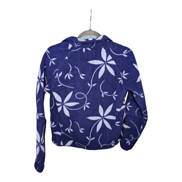 Patagonia Purple and White Synchilla Pullover 1/4 ZIP Fleece Jacket Front Pocket - Picture 2 of 6